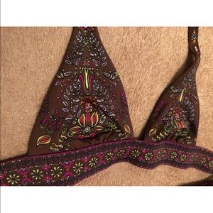 Victoria’s Secret XS Brown Floral Bikini Top